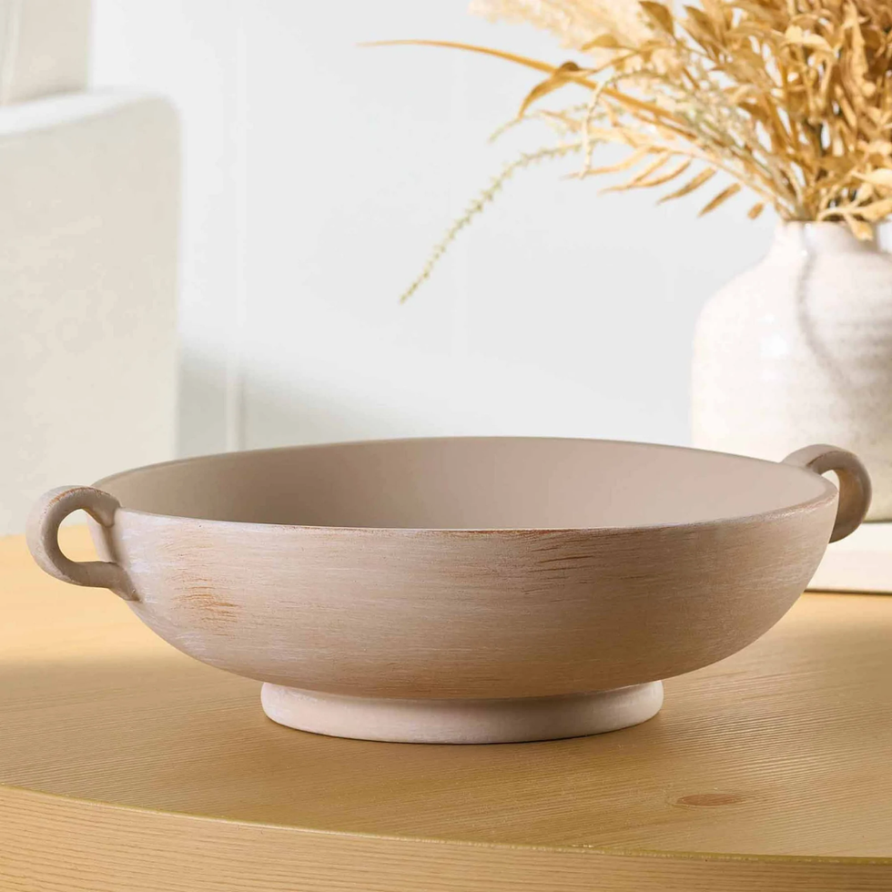 Better Homes & Gardens Ceramic Low Stone Distressed Bowl