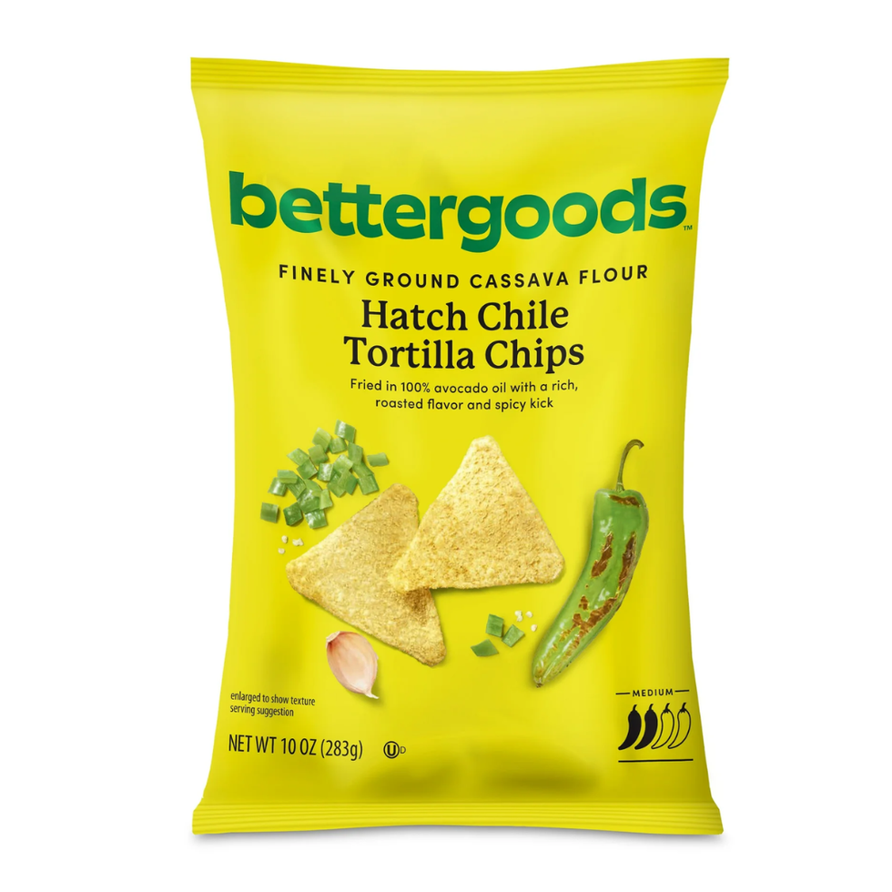 Bettergoods Finely Ground Cassava Flour Hatch Chile Tortilla Chips