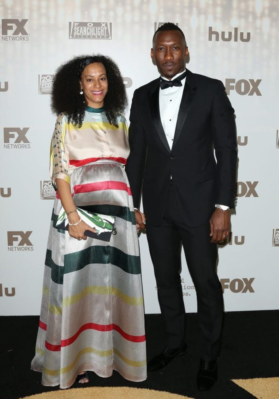 BEVERLY HILLS, CA - JANUARY 08: Actress Mahershala Ali (L) and his Wife Amatus Sami-Karim (R) attend the FOX and FX's 2017 Golden Globe Awards After Party at The Beverly Hilton Hotel on January 8, 2017 in Beverly Hills, California. (Photo by Paul Archuleta/FilmMagic)