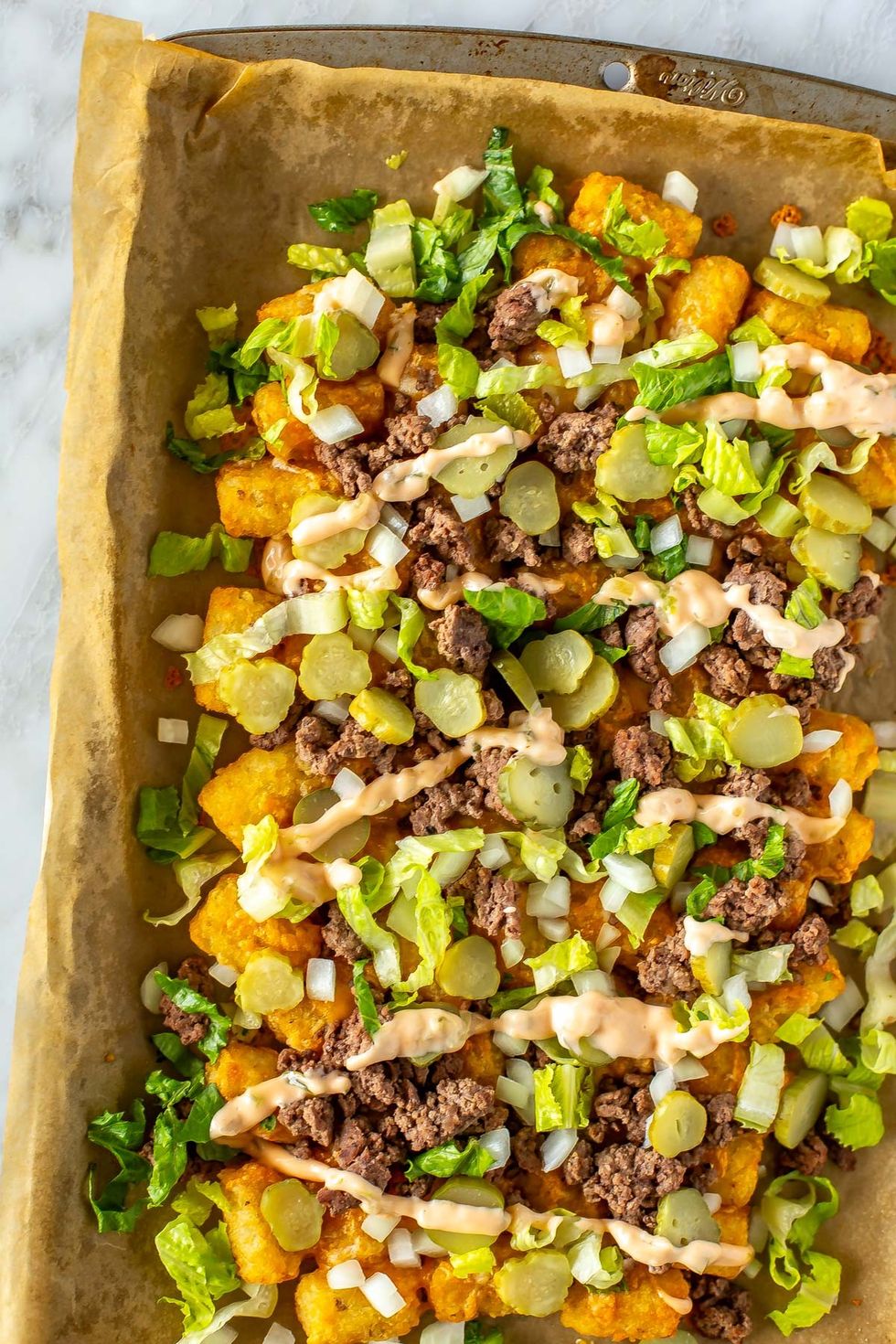 Big Mac Loaded Tater Tots