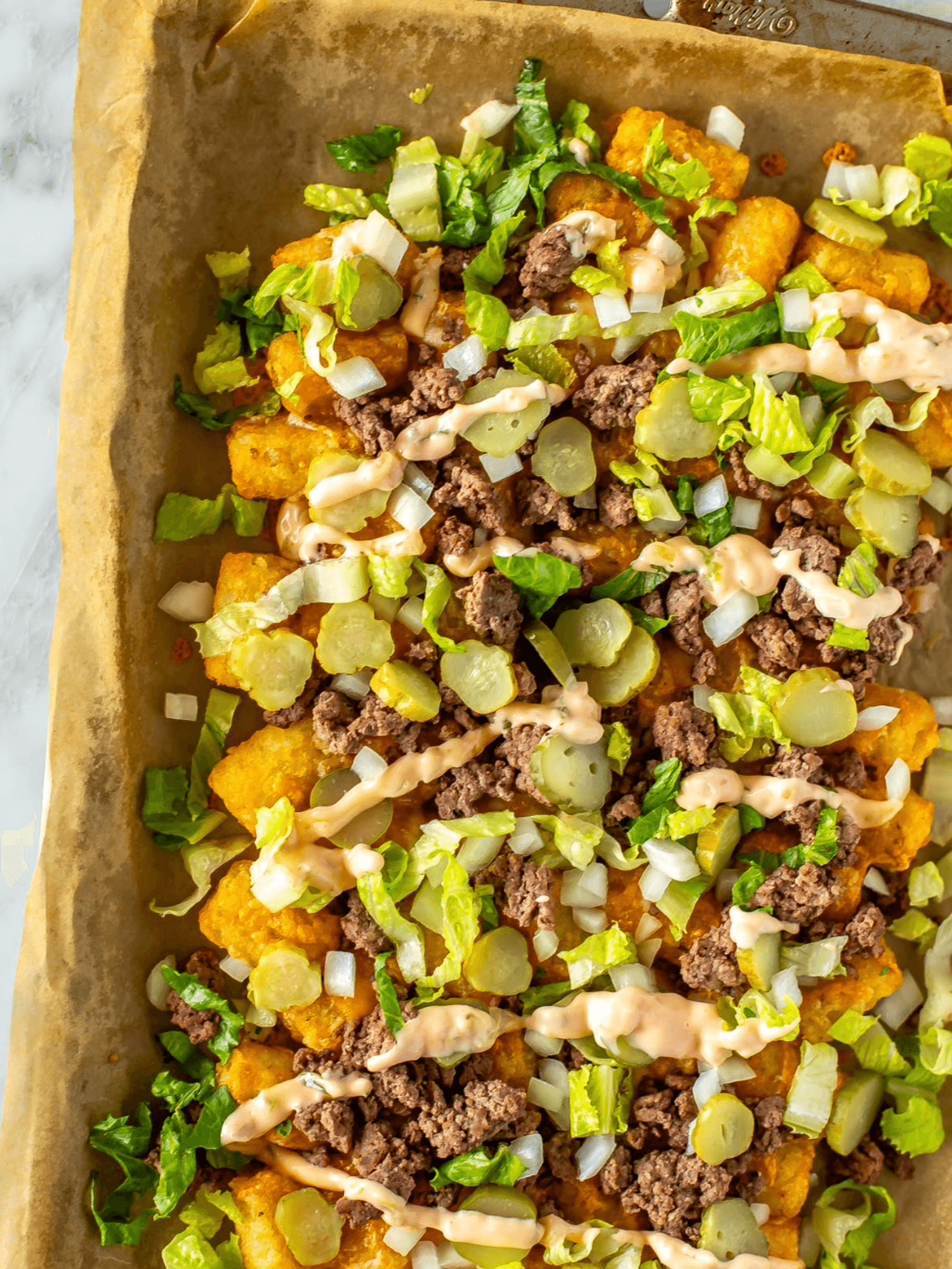Big Mac Tater Tot Nachos