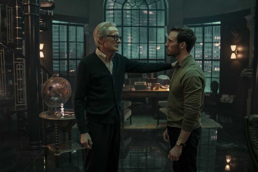 Bill Nighy and Sam Claflin in 'Lazarus' on Prime Video