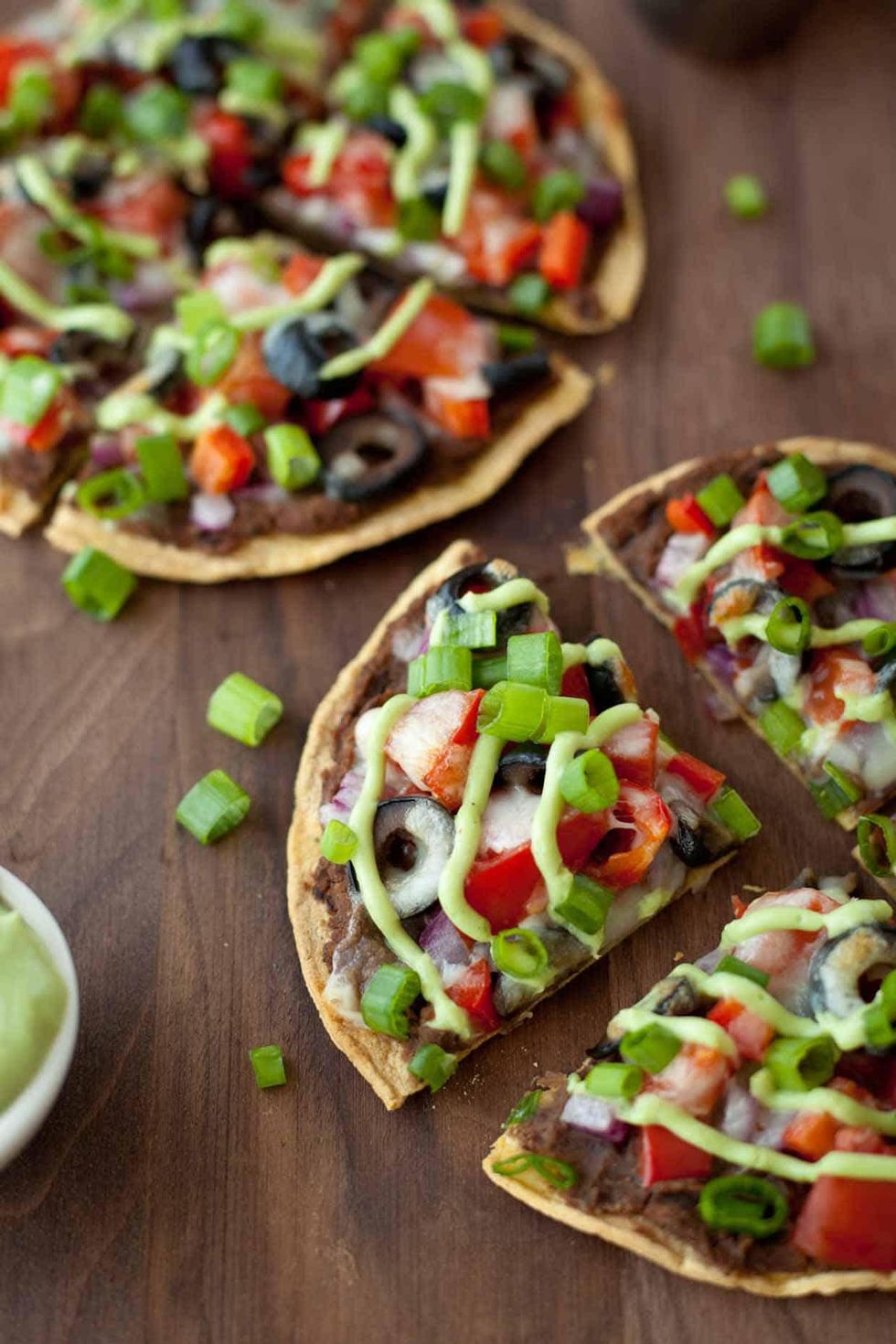 Black Bean and Veggie Tortilla Pizza