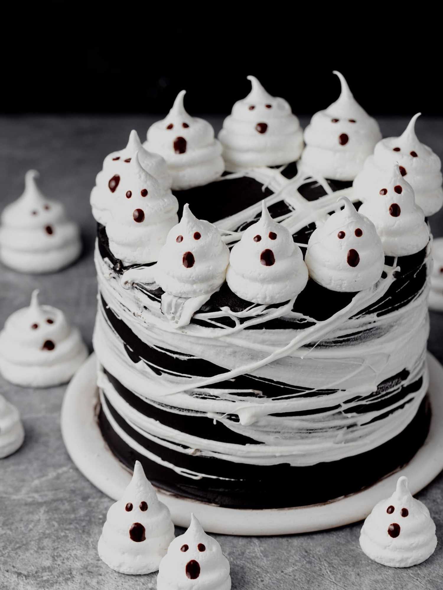 Black Cocoa Halloween Layer Cake