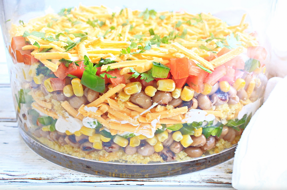 Black Eyed Pea and Cornbread Salad