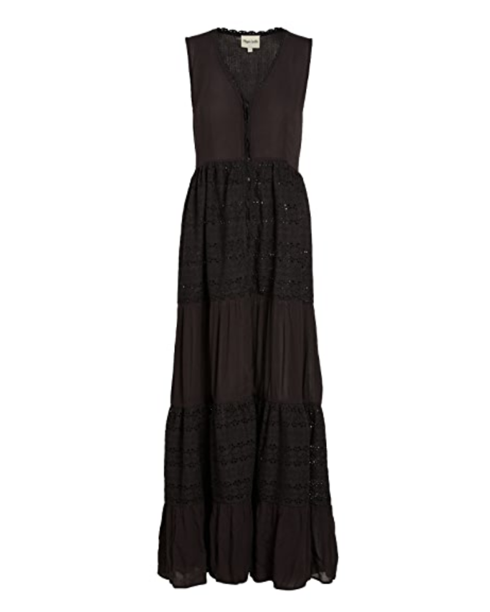 black eyelet maxi dress cover up