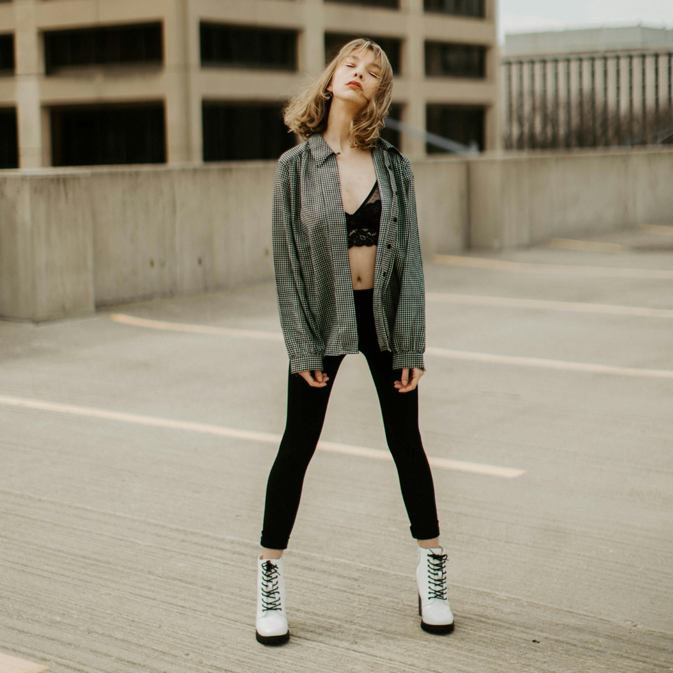 Black Leggings + Black Top + Signature Boots