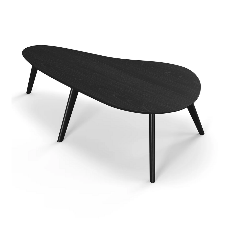 black oblong coffee table