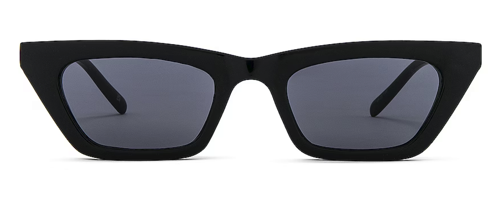 black sunglasses with smoke mono lenses