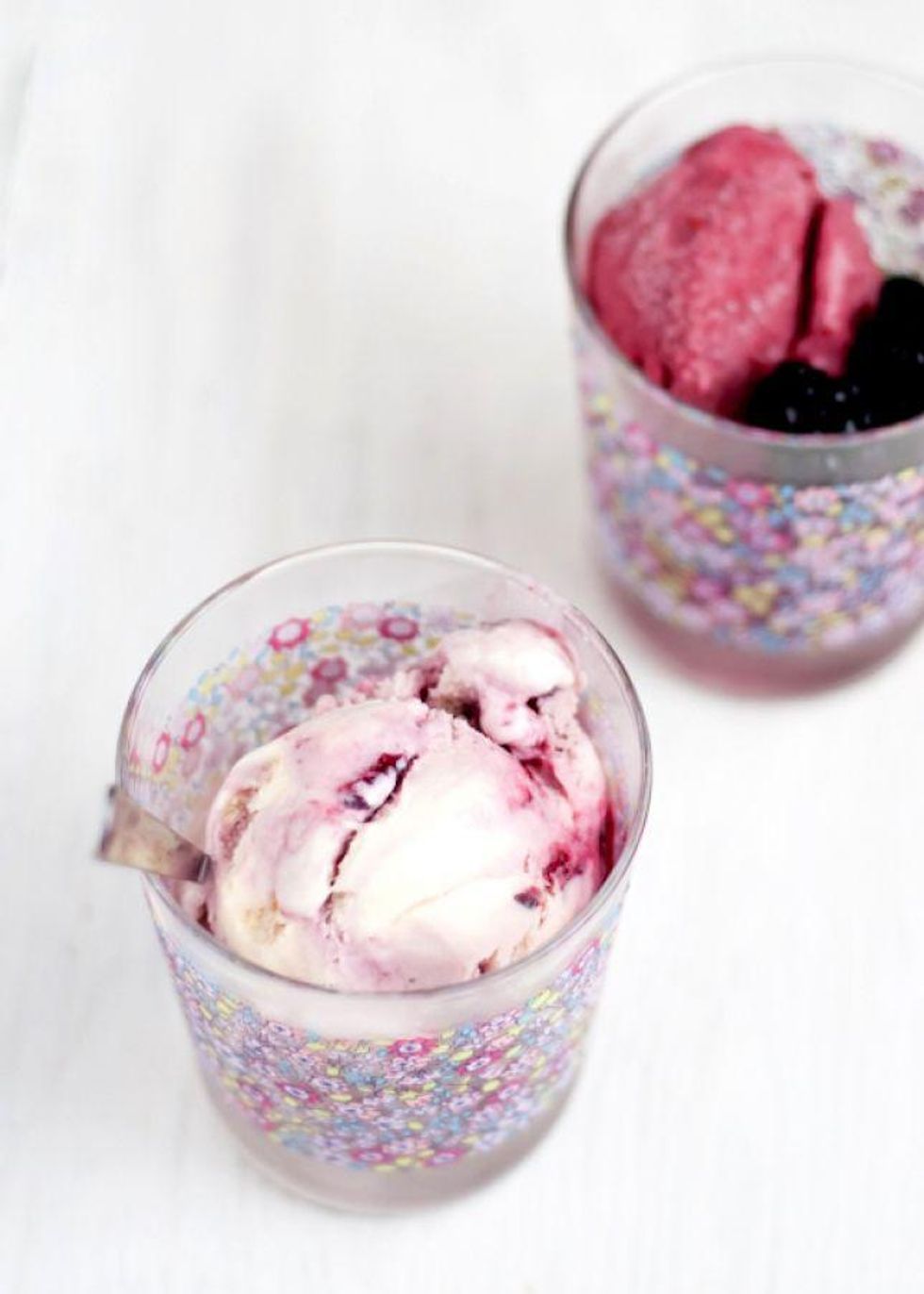Blackberry Rosewater Ice Cream