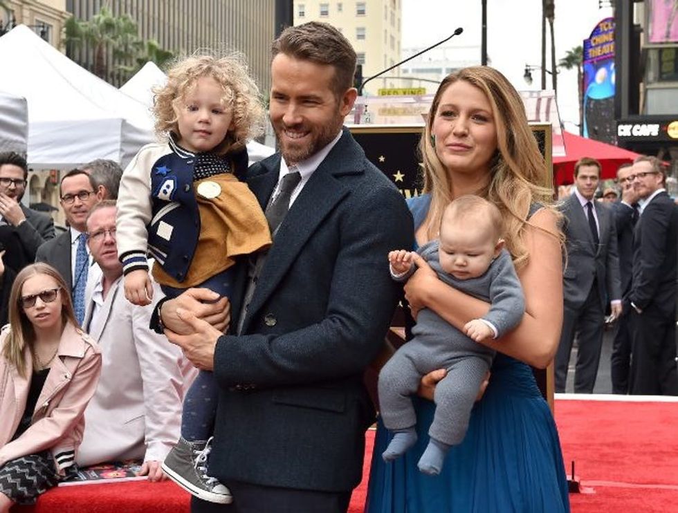 Blake Lively and Ryan Reynolds with daughters