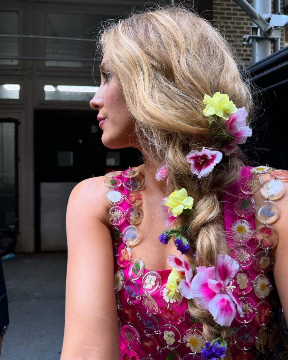 blake lively rapunzel floral braid
