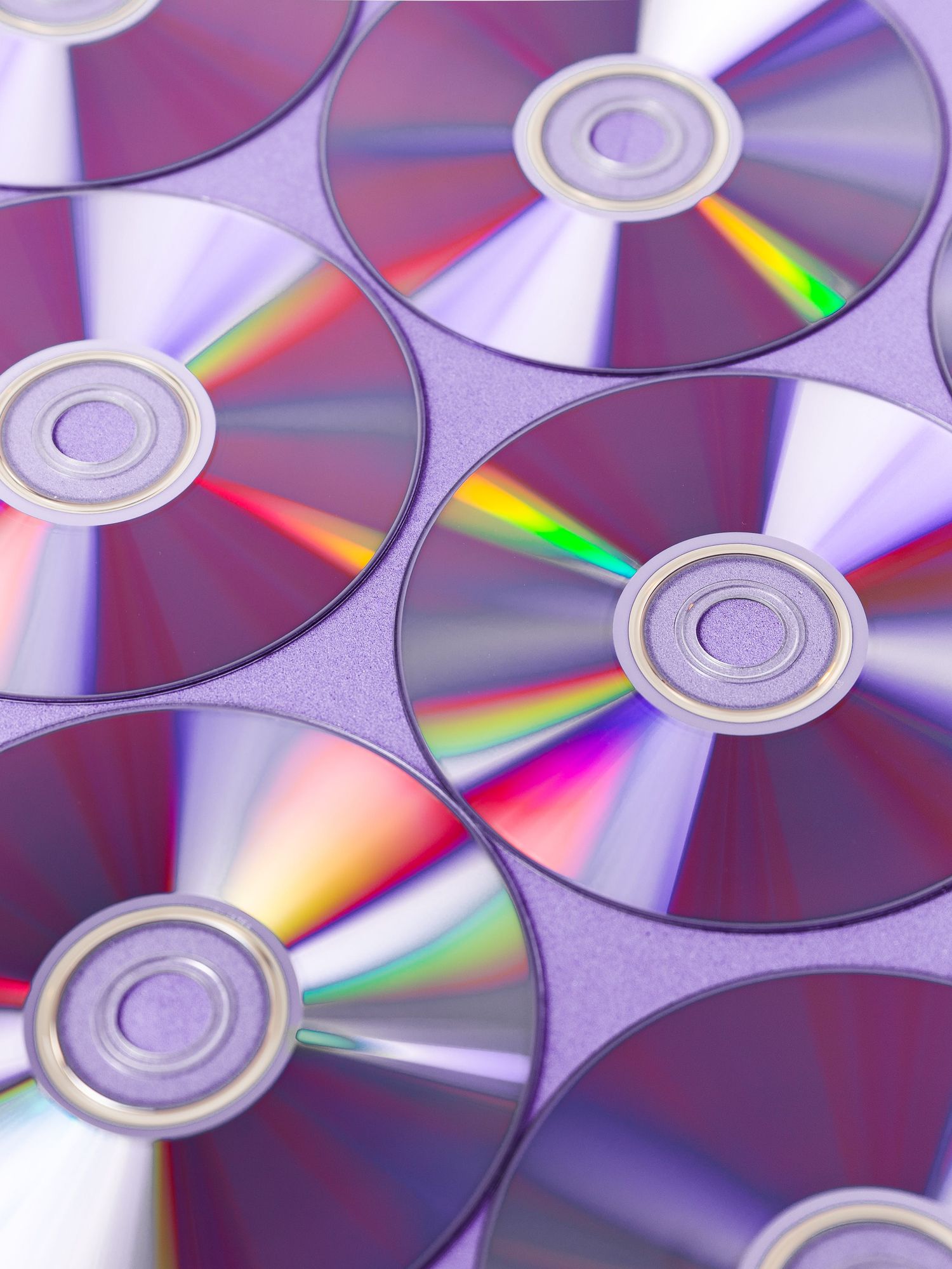 blank CDs lined up