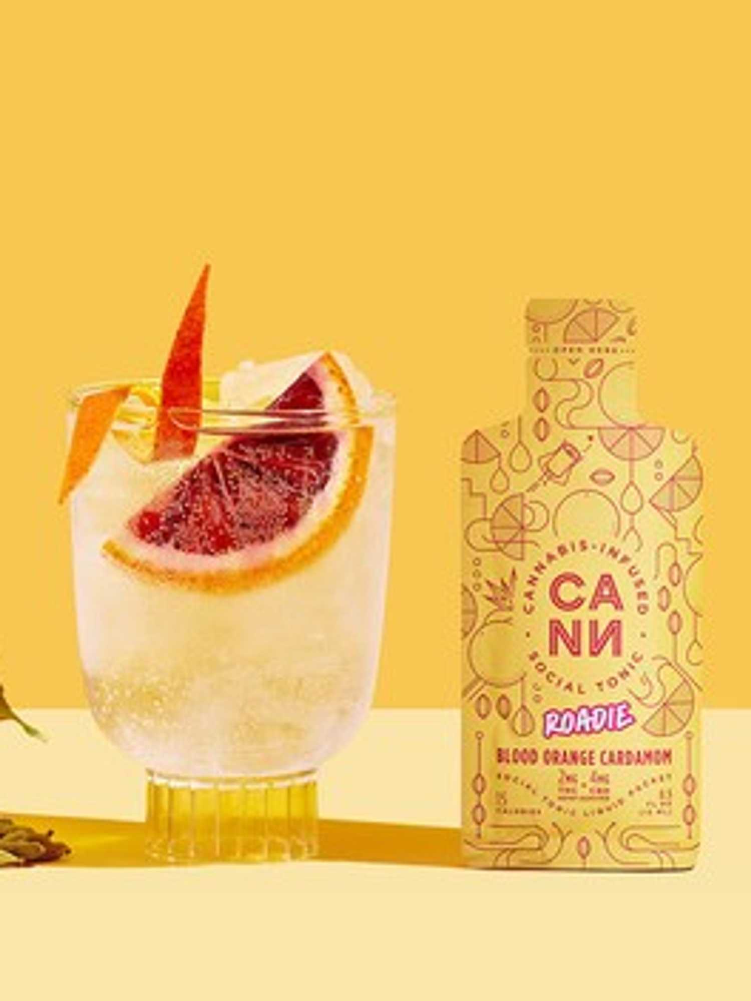 Blood Orange Cardamom Cann Mocktail