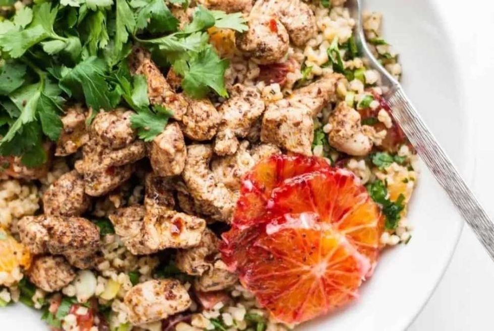 Blood Orange Sumac Chicken Tabbouleh