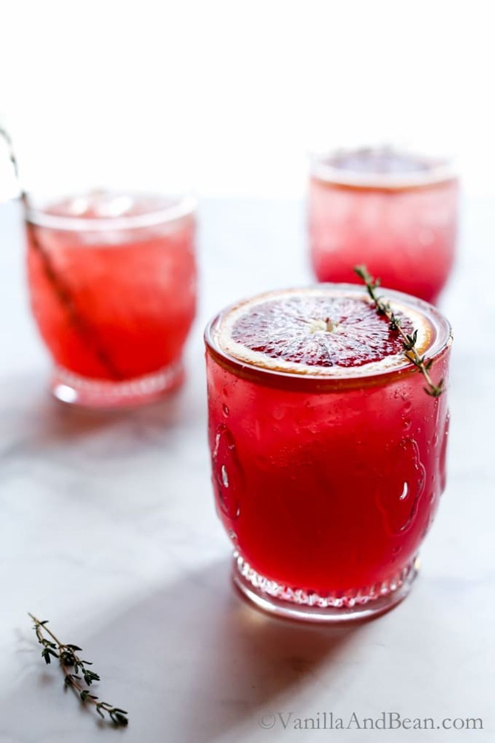 Blood Orange Thyme and Gin Cocktail