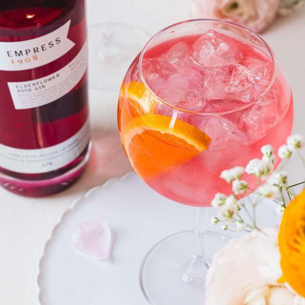Blossom & Tonic cocktail using Empress Elderflower Rose Gin