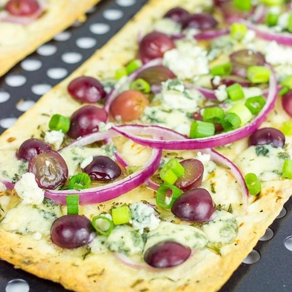 Blue Cheese and Roasted Grape Flatbread