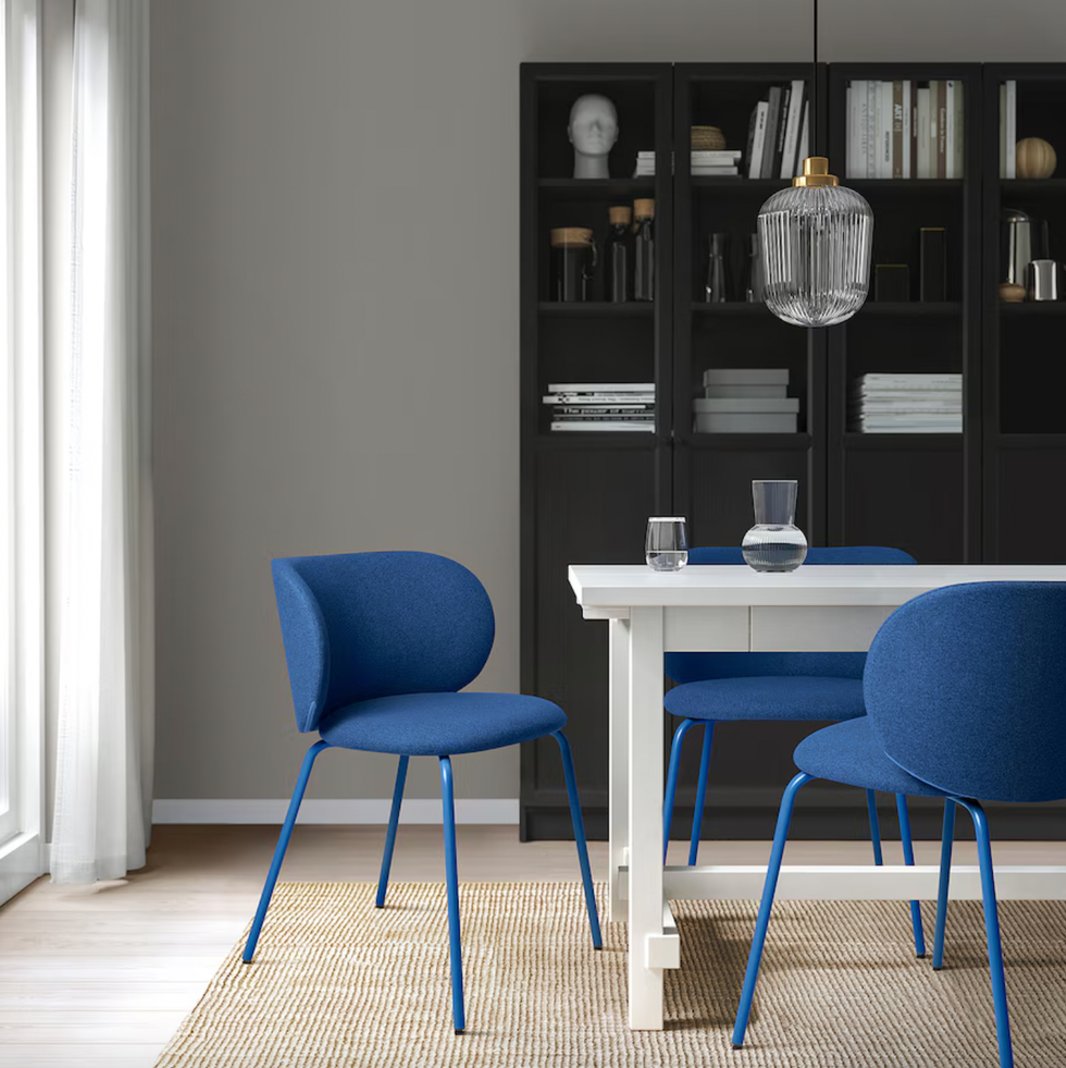 blue dining chair
