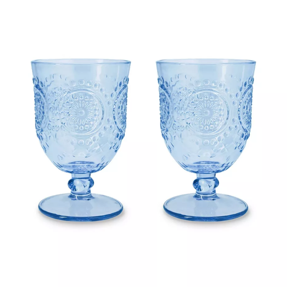 Blue Drinking Glass Set