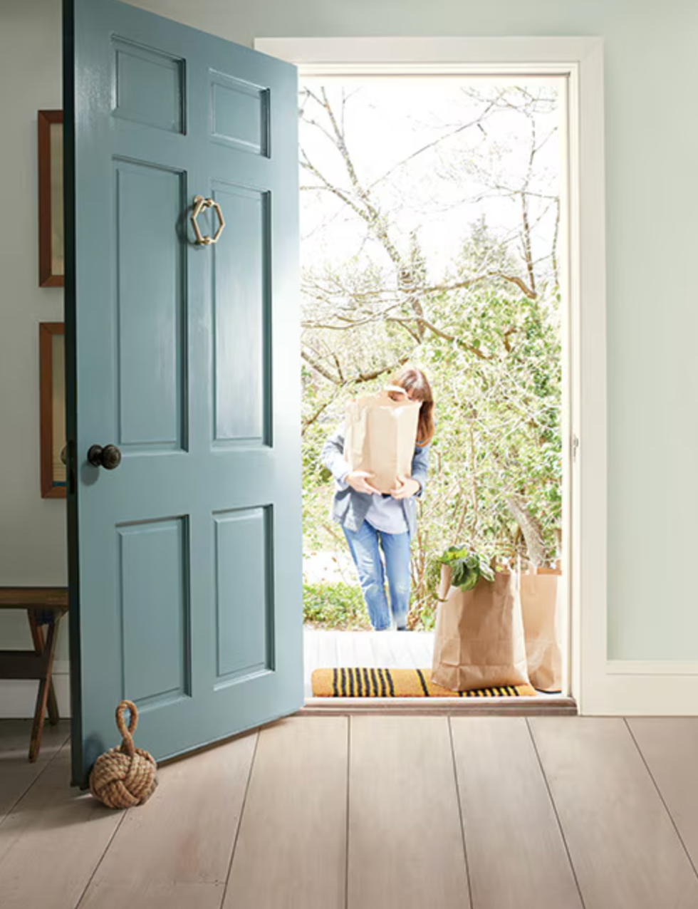 blue front door paint