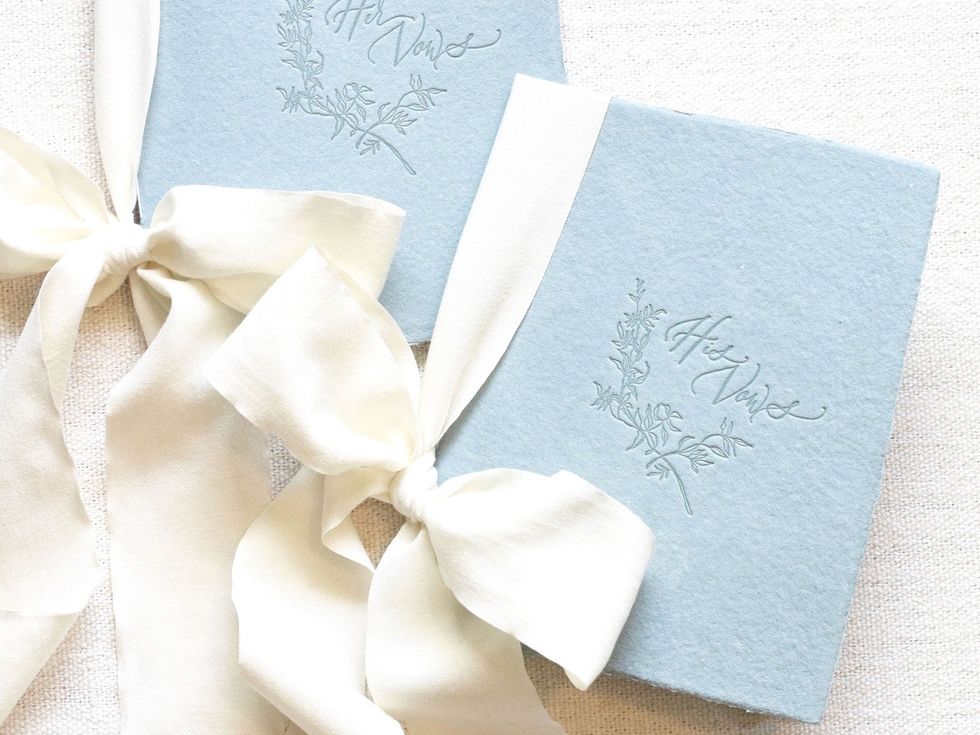 blue his and hers vow books