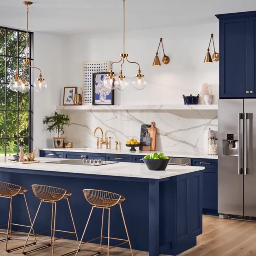 blue kitchens