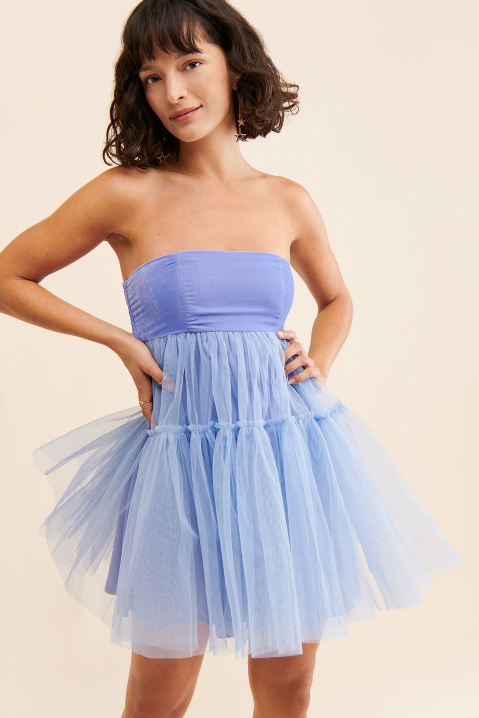 Blue Puff Dress