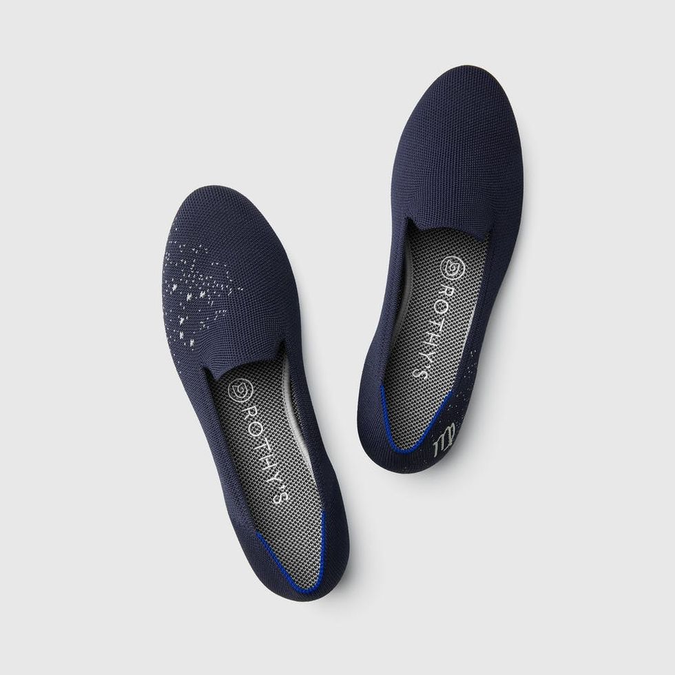 blue starry zodiac loafers