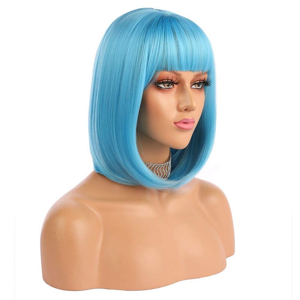 blue wig