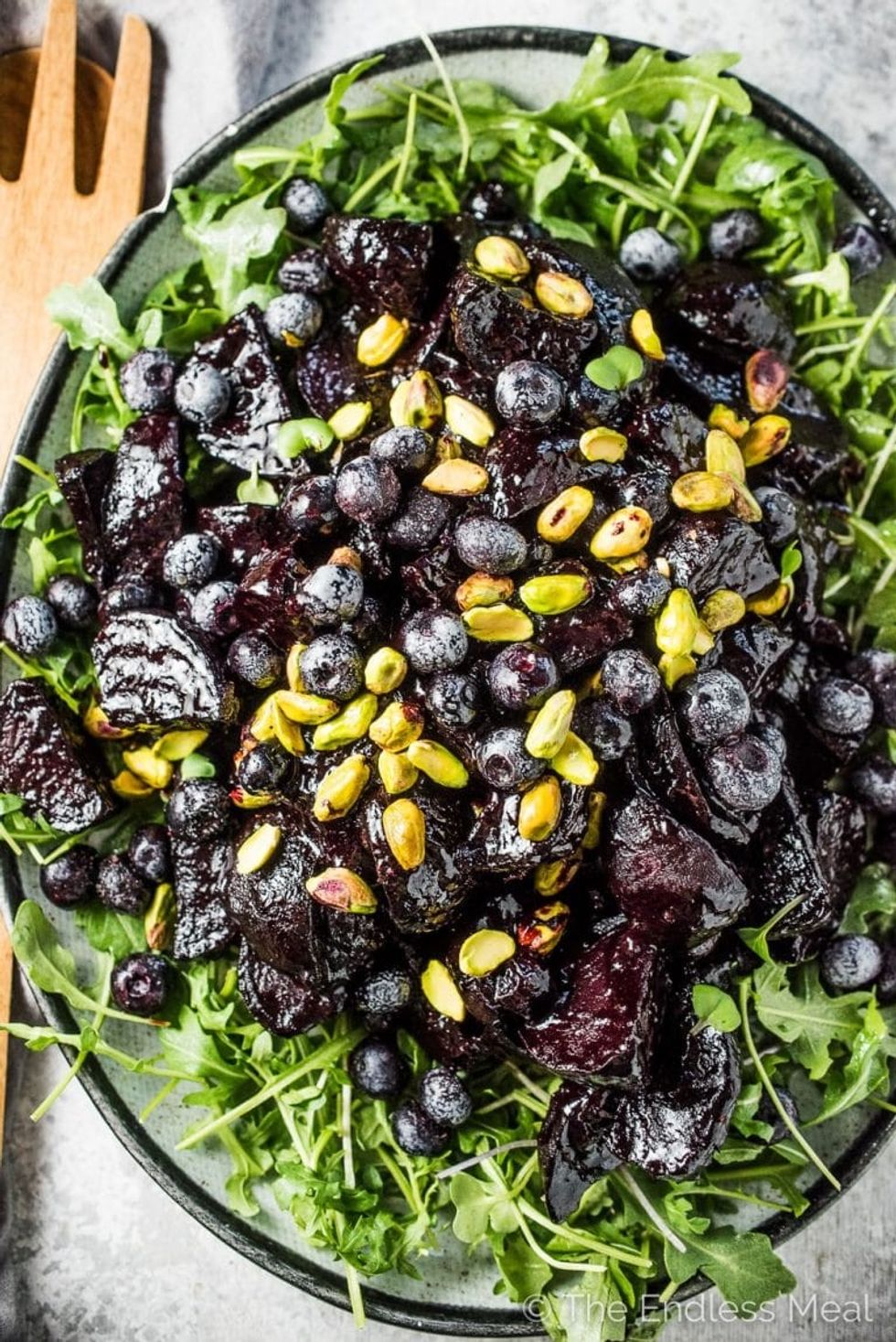 Blueberry Balsamic Glazed Beets