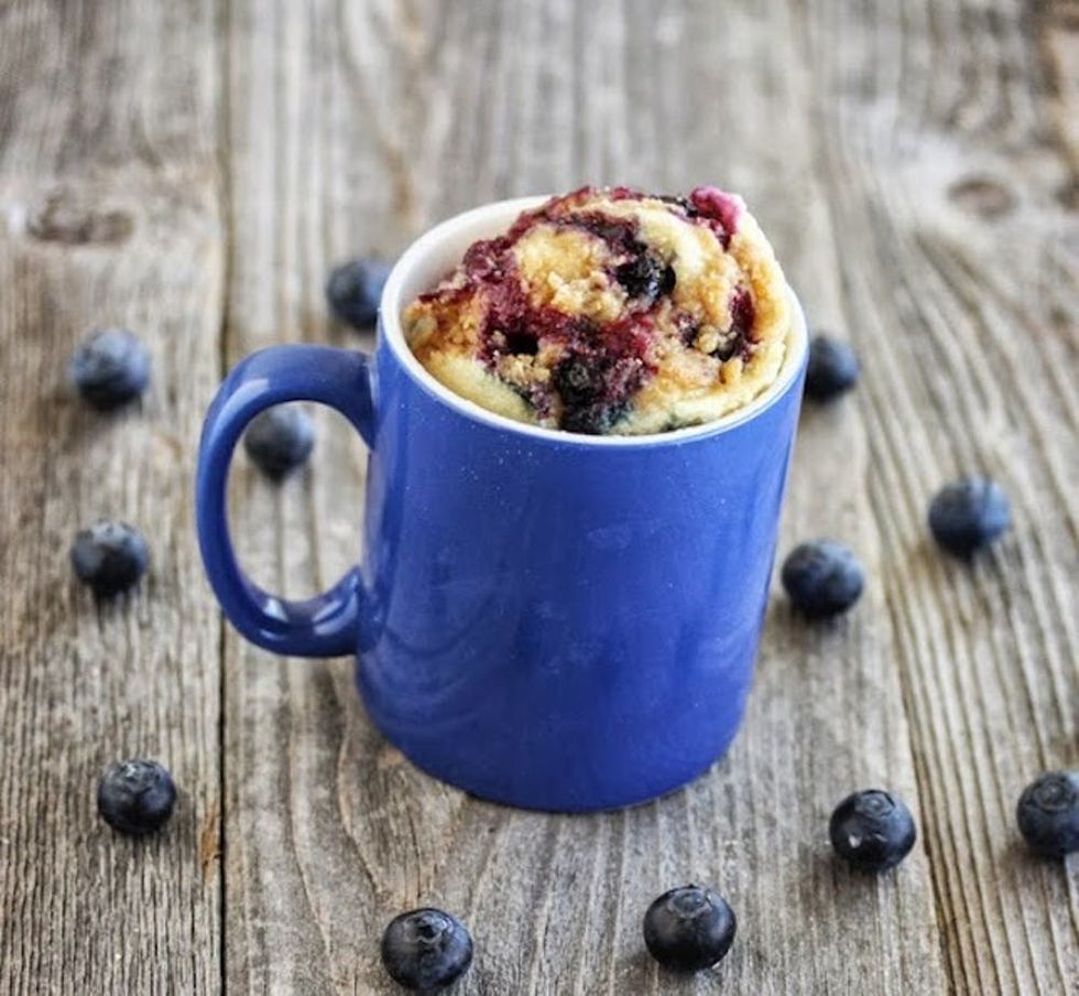 Blueberry Muffin With Streusel Topping Mug Cake