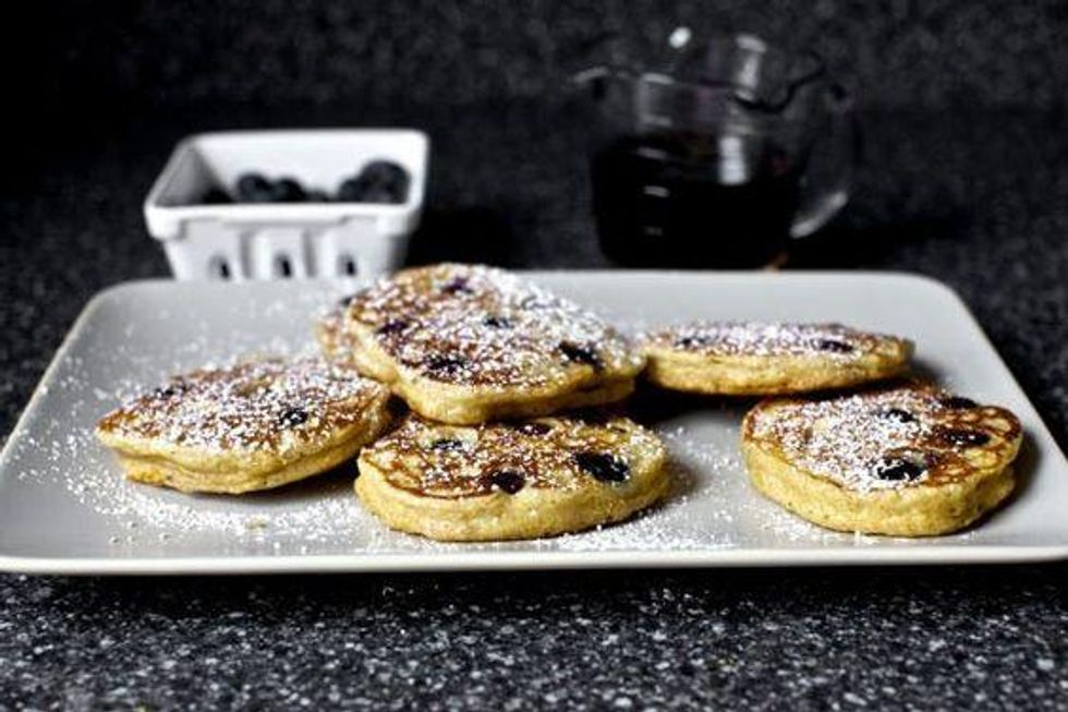 Blueberry Yogurt Multigrain Pancakes