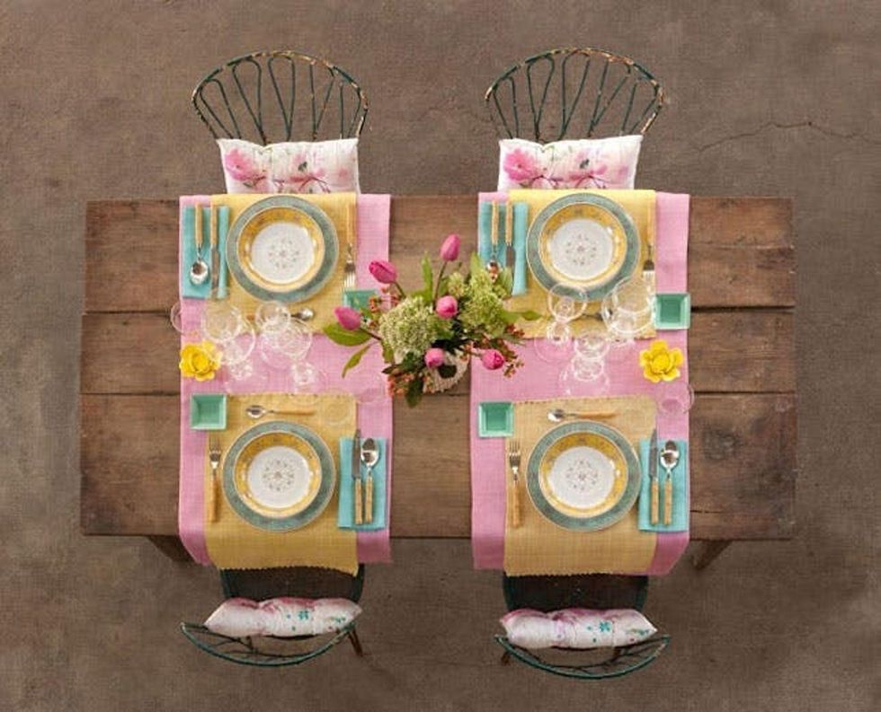 Bold Pastels tablescape