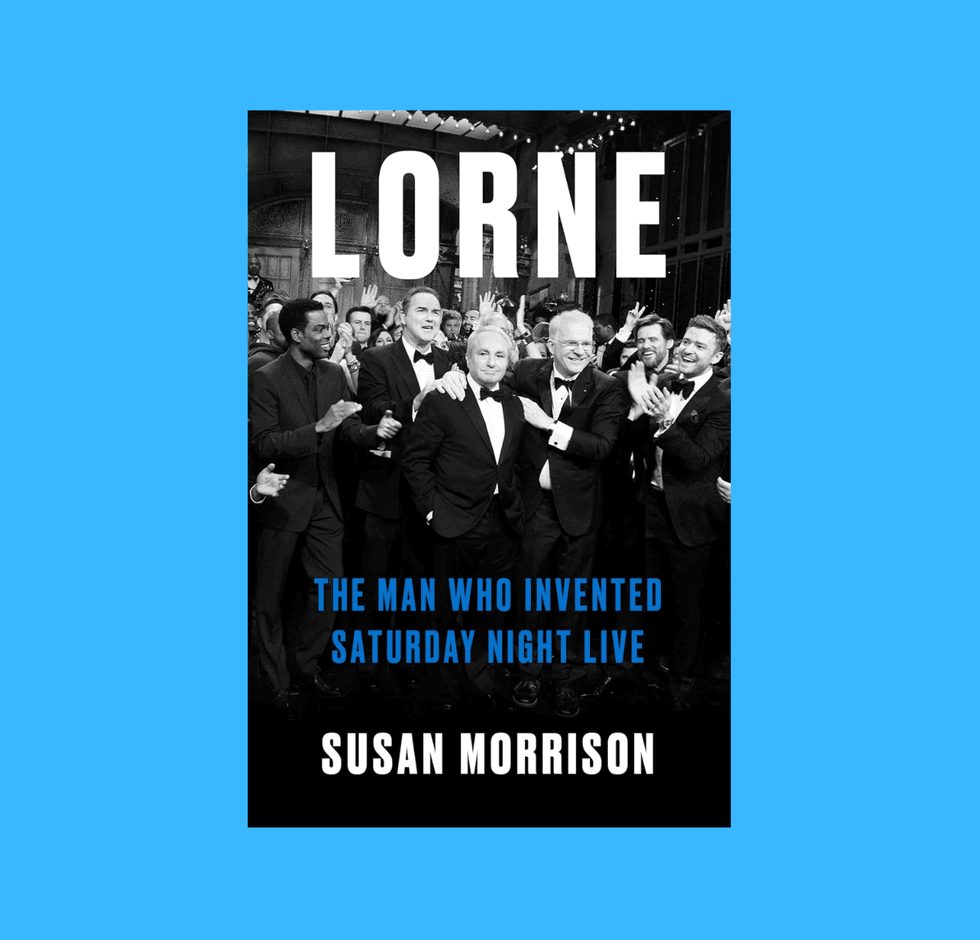 Book cover featuring a group of people in formal wear, titled "Lorne" by Susan Morrison.