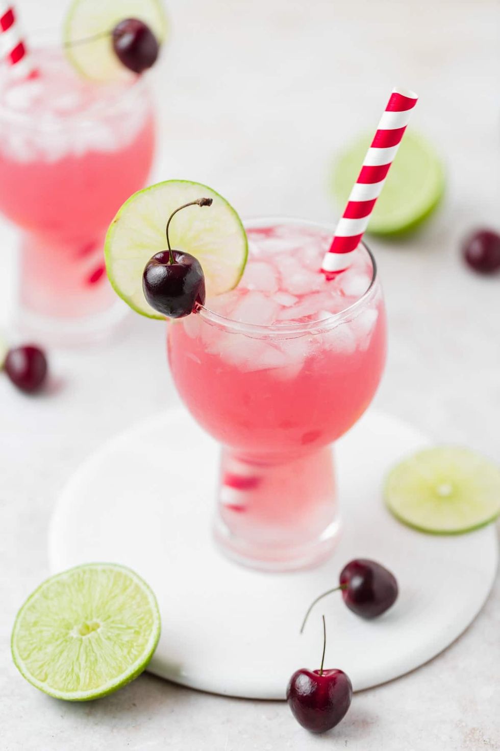 Boozy Cherry Limeade cocktail recipe