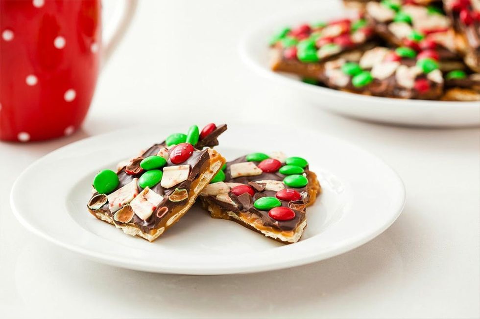 Boost Holiday Cheer Boozy Peppermint Toffee Recipe Brit + Co