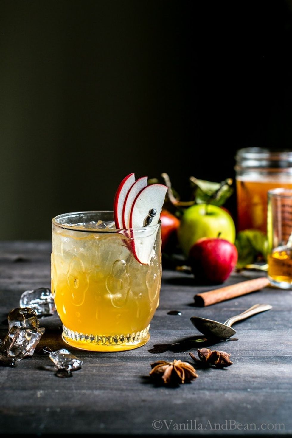 Bourbon Apple Cider Shrub Cocktails