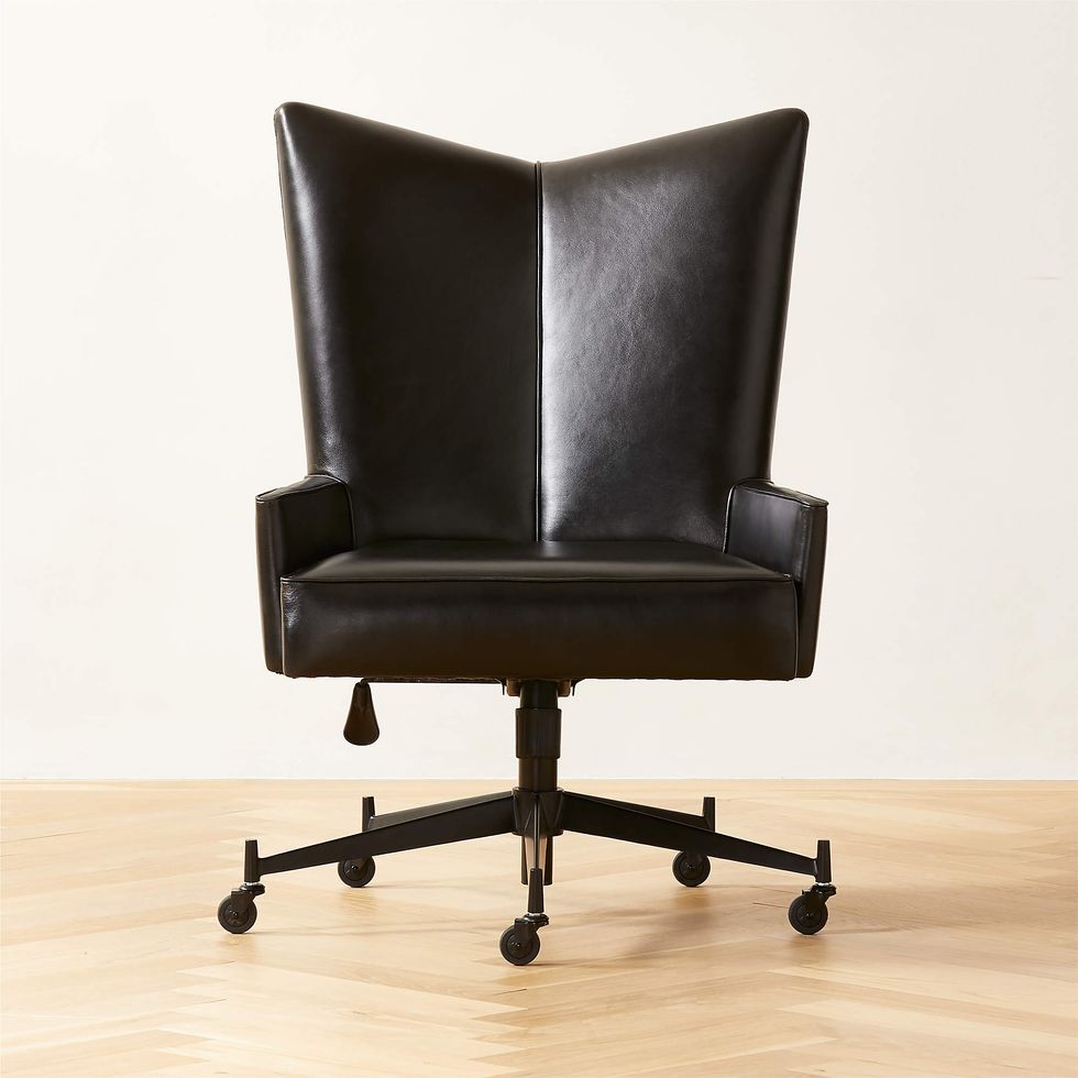 Bowtie Black Leather Office Chair Model 3002