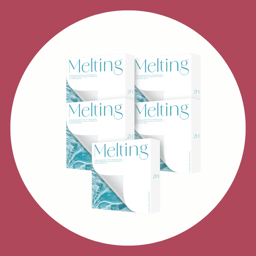 Boxes labeled "Melting" on a red and white background.