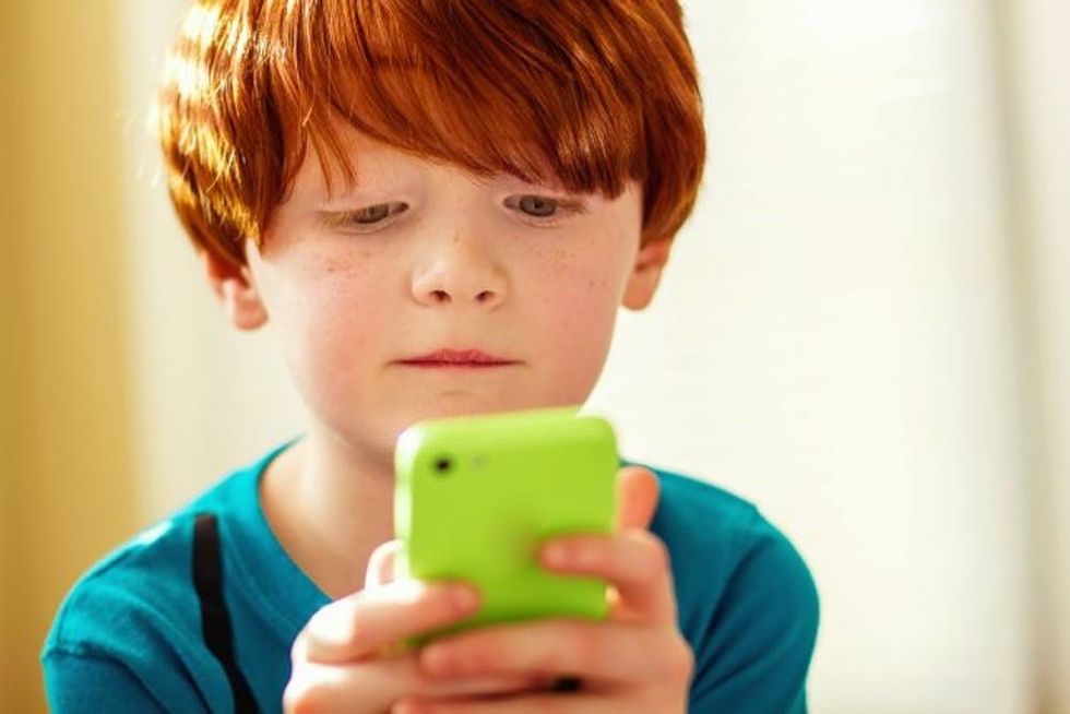 boy using cell phone