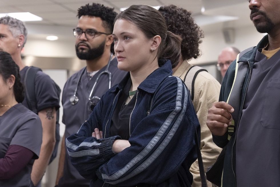 Brandon Mendez Homer and Isa Briones in 'The Pitt'