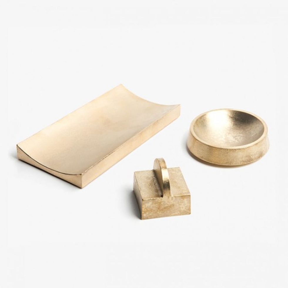 brass desk decor