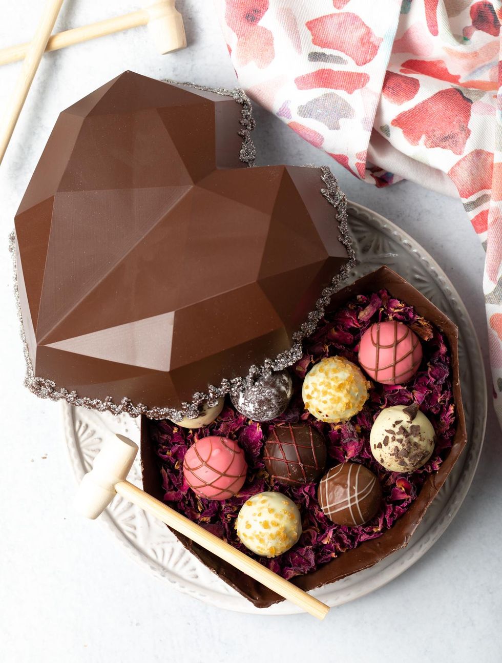 breakable chocolate heart