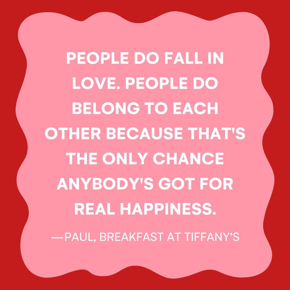 Breakfast at Tiffany's romantic movie quotes