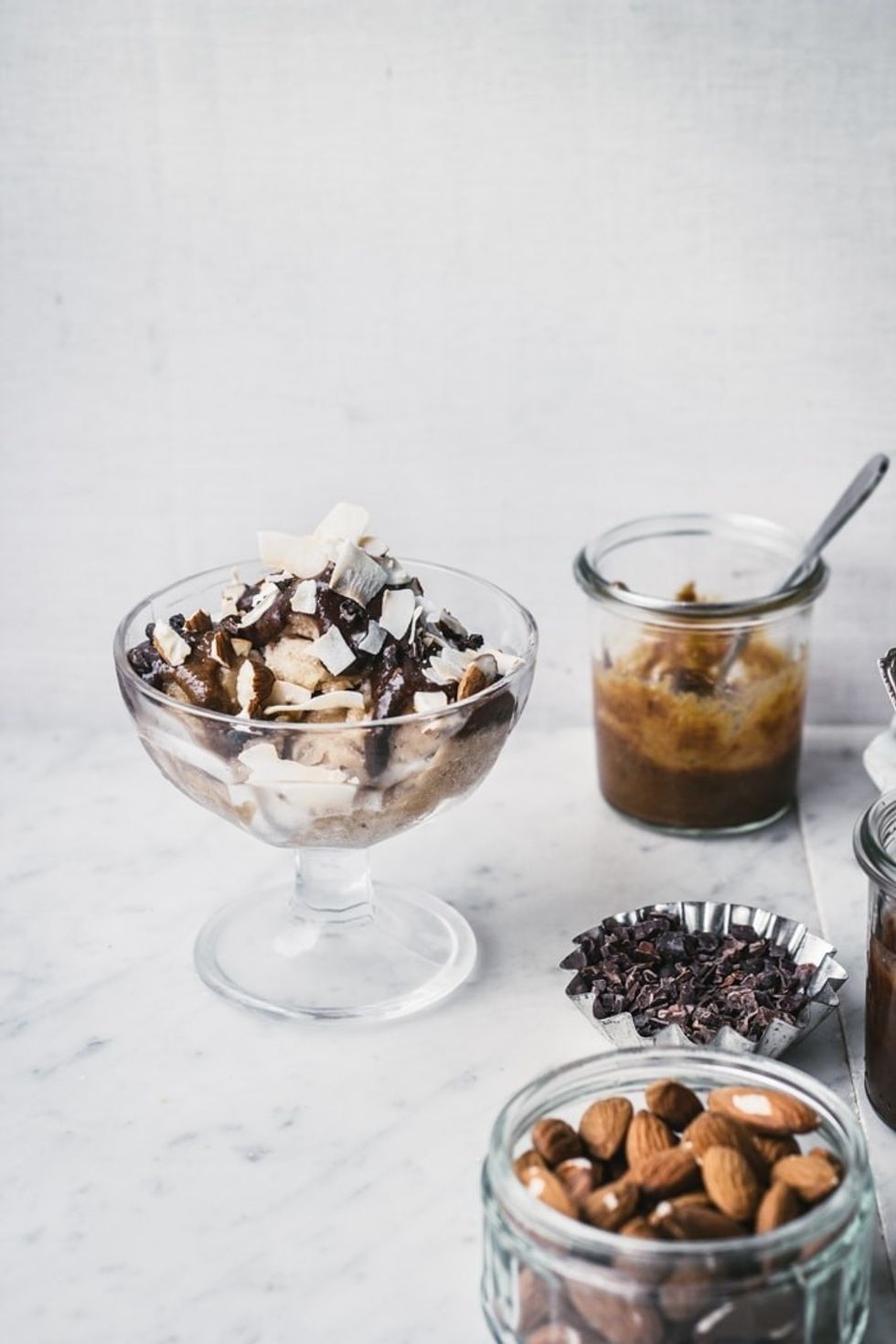 Breakfast Banana Bread Ice Cream Sundaes