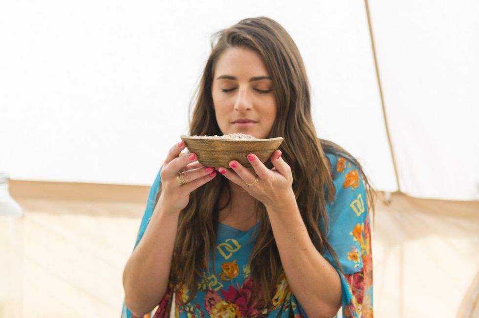 breathing in healing scents