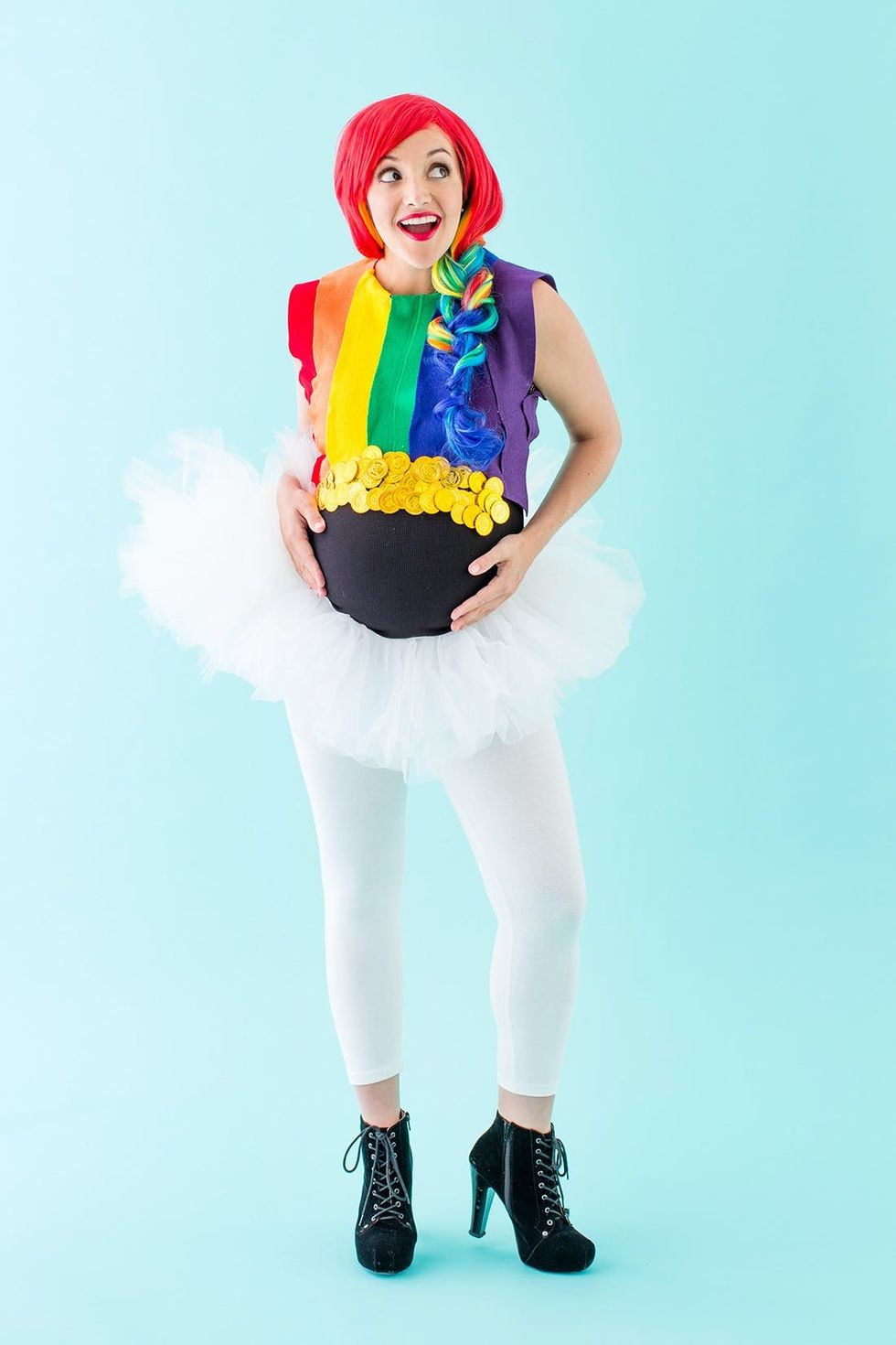 brit halloween rainbow pot of gold costume