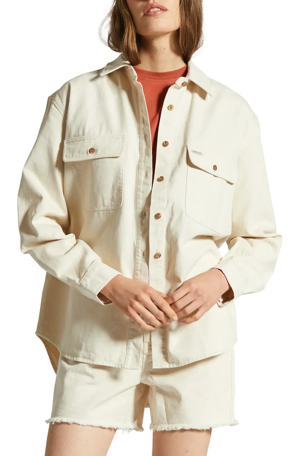 Brixton Boyfriend Shirt Cream