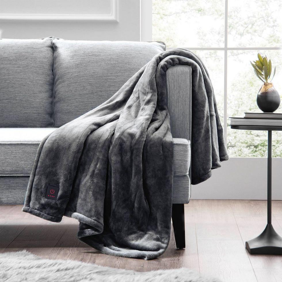 Brookstone Cozy Heated Throw Blanket